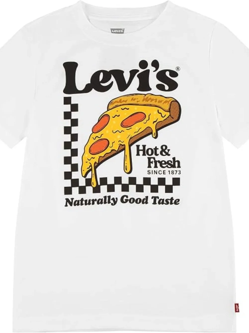 Levi's Boy's Hot & Fresh Pizza Graphic T-Shirt - SMALL - 8-10 Years Old NWT